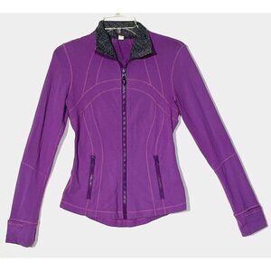 Lululemon Darkest Magenta Full Zip Fitted  Athletic Define Jacket